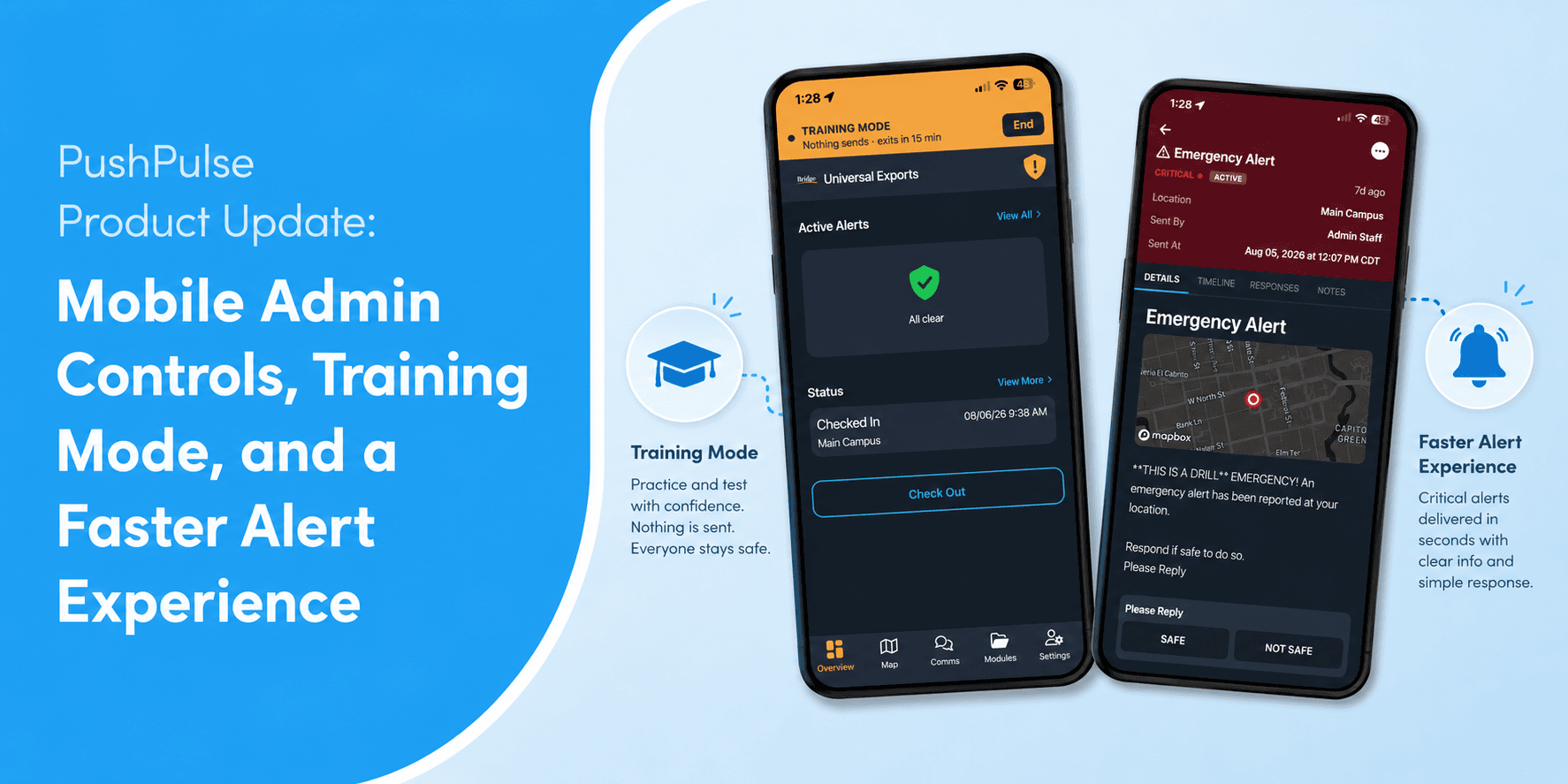 PushPulse Product Update: Mobile Admin Controls, Training Mode, and a Faster Alert Experience